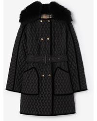 Burberry - Long Quilted Nylon Floriston Jacket - Lyst