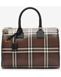 Burberry - Medium Check Bowling Bag - Lyst