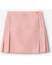 Burberry - Pleated Stretch Nylon Mini Skirt - Lyst