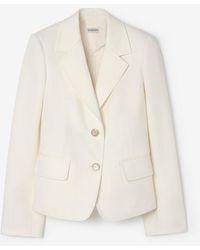 Burberry - Cotton Tailored Jacket - Lyst
