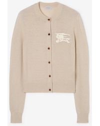 Burberry - Knight Cotton Wool Cardigan - Lyst