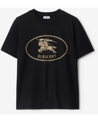 Burberry - Knight Stamp Cotton T-Shirt - Lyst
