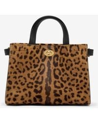 Burberry - Mini Leopard Print Cotswolds Tote - Lyst