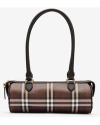Burberry - Mini Check Barrel Bag - Lyst