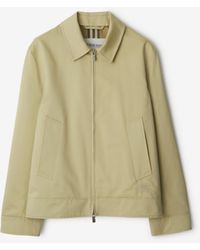 Burberry - Cotton Silk Harrington Jacket - Lyst