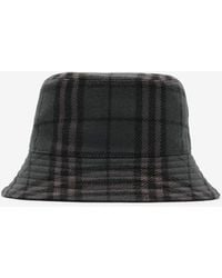 Burberry - Reversible Check Wool Bucket Hat - Lyst