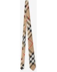 Burberry - Check Silk Tie - Lyst