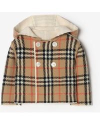 Burberry - Childrens Reversible Check Wool Cashmere Duffle Coat - Lyst