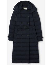 Burberry - Long Nylon Audley Puffer Coat - Lyst
