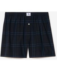 Burberry - Check Cotton Boxer Shorts - Lyst