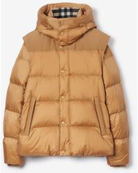 Burberry - Detachable Sleeve Hooded Puffer Jacket - Lyst