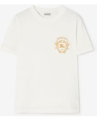 Burberry - Knight Crest Cotton T-Shirt - Lyst
