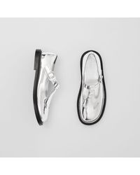 Burberry Metallic Patent Leather T-bar Shoes
