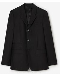 Burberry - Striped Wool Mohair Tailored Jacket - Lyst