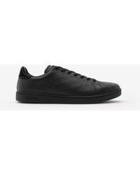 Burberry - Embossed Check Leather Set Sneakers - Lyst