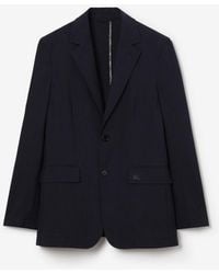 Burberry - Seersucker Cotton Linen Tailored Jacket - Lyst