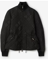 Burberry - Micro Check-Stitch Nylon Wakerley Jacket - Lyst