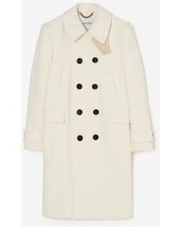Burberry - Wool Blend Pea Coat - Lyst