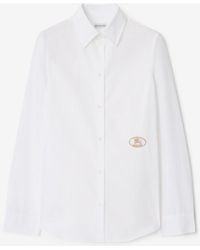 Burberry - Slim Fit Cotton Poplin Shirt - Lyst