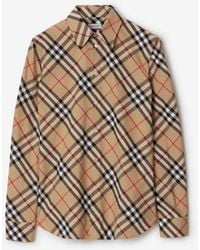 Burberry - Classics Slim Fit Check Cotton Shirt - Lyst