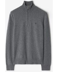 Burberry - Cashmere Blend Half-Zip Sweater - Lyst