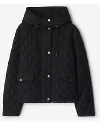 Burberry - Cropped Quilted Nylon Hooded Jacket - Lyst