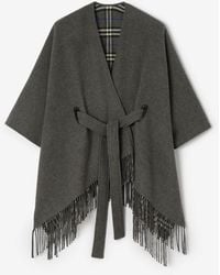 Burberry - Wool Tay Cape - Lyst