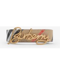 Burberry - Reversible Check Signature Belt - Lyst