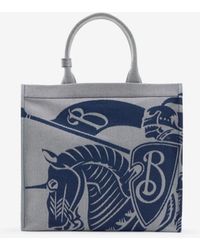 Burberry - Equestrian Design Cotton-blend Tote Bag - Lyst