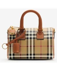 Burberry - Mini Check Bowling Bag - Lyst