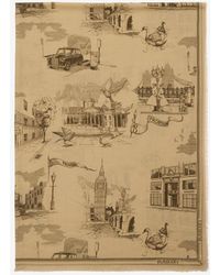 Burberry - London Landmarks Wool Silk Scarf - Lyst
