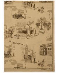 Burberry - London Landmarks Wool Silk Scarf - Lyst