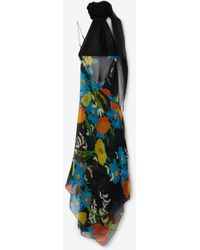 Burberry - Poppy Garden Silk Blend Dress - Lyst