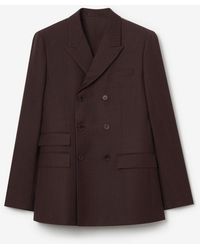 Burberry - Striped Wool Mohair Tailored Jacket - Lyst