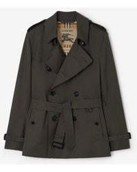 Burberry - Extra-Short Tropical Gabardine Kensington Trench Coat - Lyst