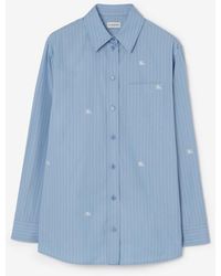 Burberry - Oversized Knight Fil Coupé Striped Cotton Shirt - Lyst