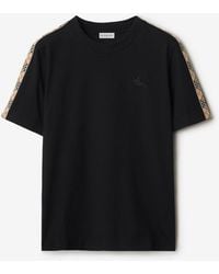 Burberry - T-Shirt With Embroidered Logo - Lyst