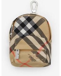 Burberry - Check Backpack Charm - Lyst