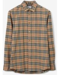 Burberry Simpson Archive Plaid Long-sleeve Shirt - Brown