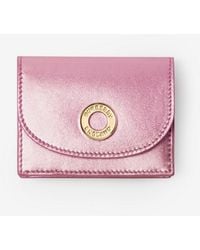 Burberry - Small Leather Folding Wallet - Lyst