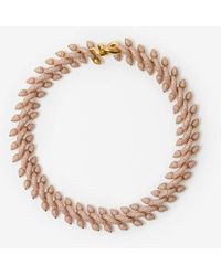 Burberry - Spear Pavé Chain Necklace - Lyst