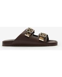 Burberry - Leather Urchin Sandals - Lyst