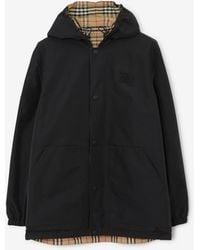 Burberry - Reversible Check Nylon Hooded Jacket - Lyst