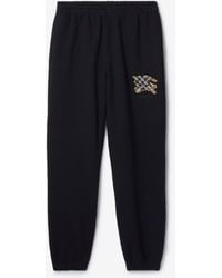 Burberry - Ekd Check Cotton Jogging Pants - Lyst