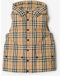 Burberry - Childrens Check Nylon Puffer Gilet - Lyst