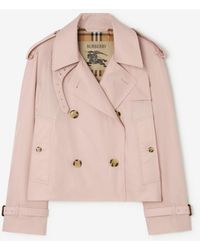 Burberry - Cropped Tropical Gabardine Mayfair Trench Jacket - Lyst