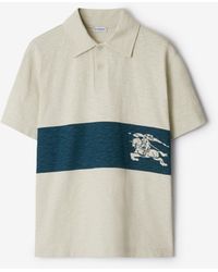 Burberry - Ekd Stripe Cotton Polo Shirt - Lyst