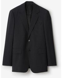 Burberry - Wool Blend Tailored Jacket - Lyst