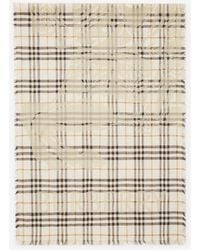 Burberry - Wide Knight Check Wool Silk Scarf - Lyst