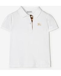 Burberry - Childrens Cotton Polo Shirt - Lyst